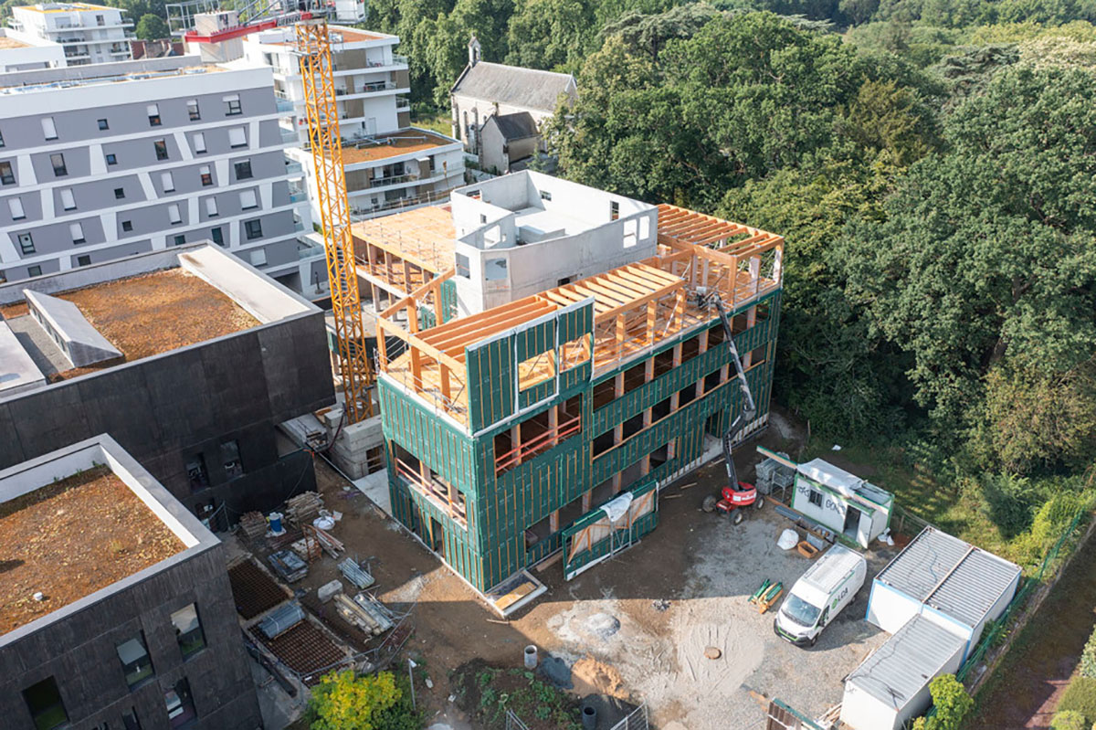 agence d'architecture DLW : projet de construction d'un bâtiment d'enseignement et tertiaire pour l'Institut Public Ocens à Nantes, à destination d’enfants et d’adolescents déficients visuels.