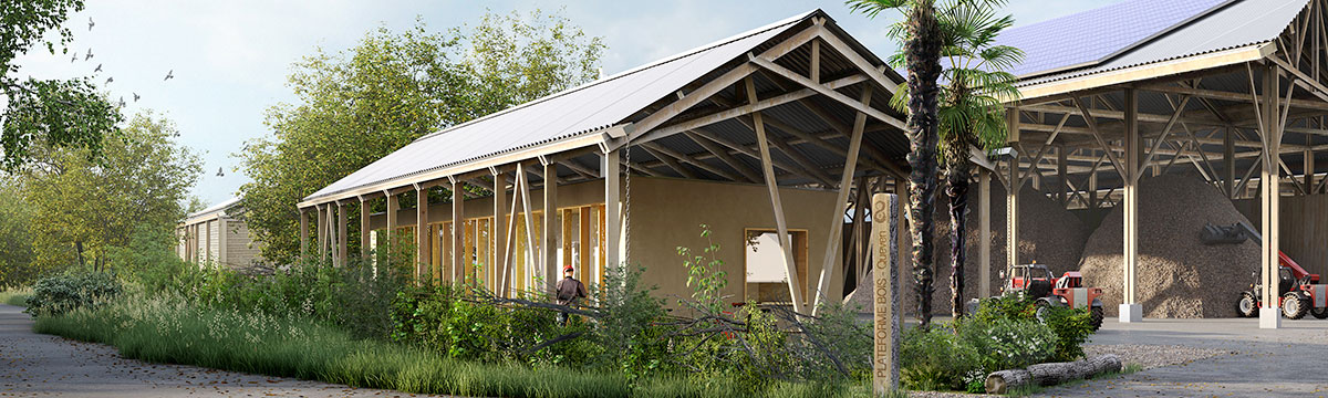 agence dlw : projet plateforme bois énergie à Quéven dans le Morbihan (56)