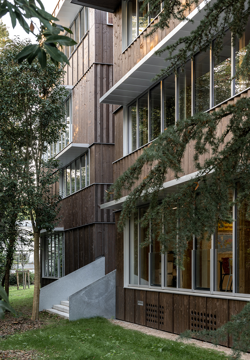agence d'architecture DLW : projet de construction d'un bâtiment d'enseignement et tertiaire pour l'Institut Public Ocens à Nantes, à destination d’enfants et d’adolescents déficients visuels.