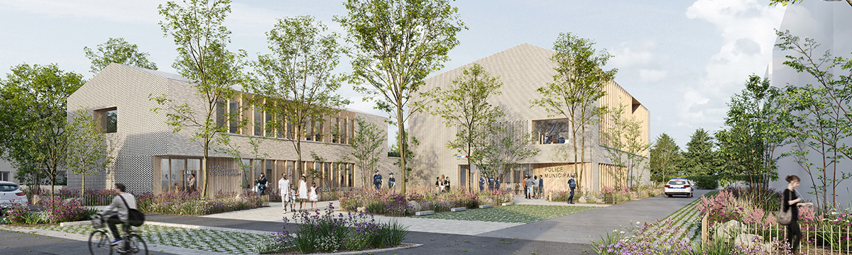 : agence d'architecture DLW : projet de construction d'un équipement public mixte pour la Ville de La Baule Escoublac avec police municipale et espace des solidarités du département
