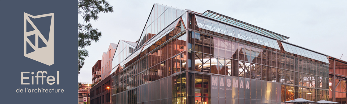 agence d'architecture DLW : projet de réhabilitation des halles Alstom 1 et 2 bis en food hall Magmaa à Nantes
