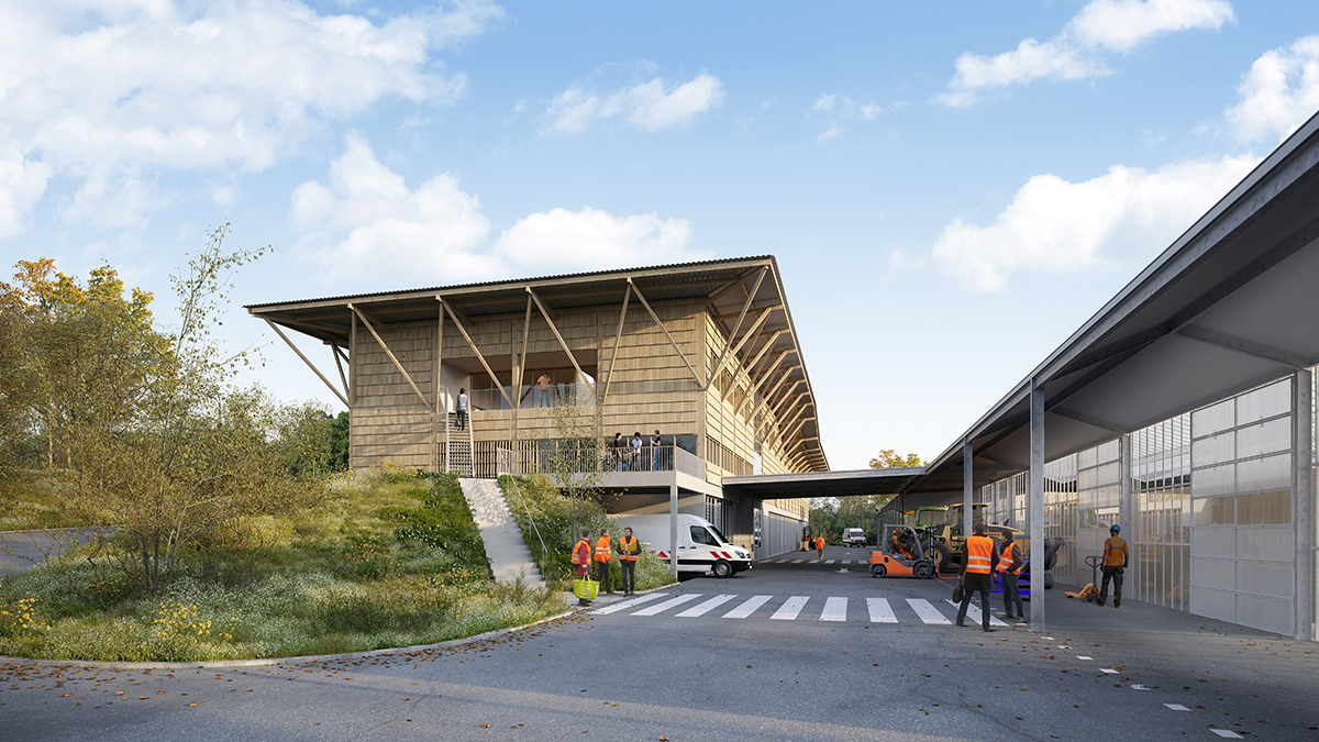 agence d'architecture DLW : proposition pour la construction du centre technique municipal de Pornichet